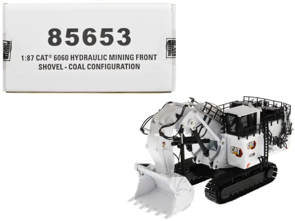 CAT Caterpillar 6060 Hydraulic Mining Front Shovel Coal Configuration White "High Line Series" 1/87 (HO) Scale Diecast Model by Diecast Masters #1