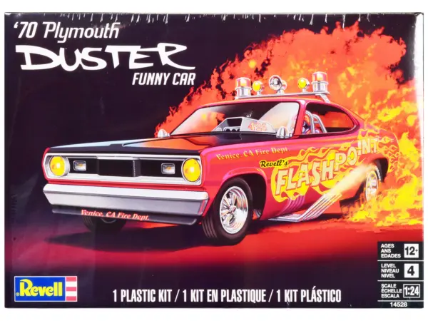 Level 4 Model Kit 1970 Plymouth Duster Funny Car 1/24 Scale Model by Revell #1
