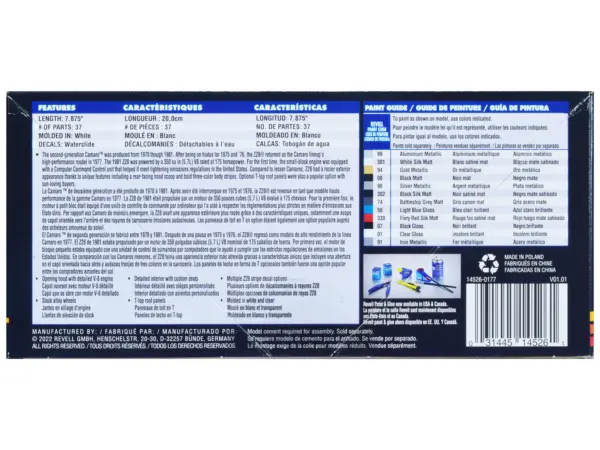 Level 4 Model Kit 1981 Chevrolet Camaro Z/28 1/25 Scale Model by Revell #2