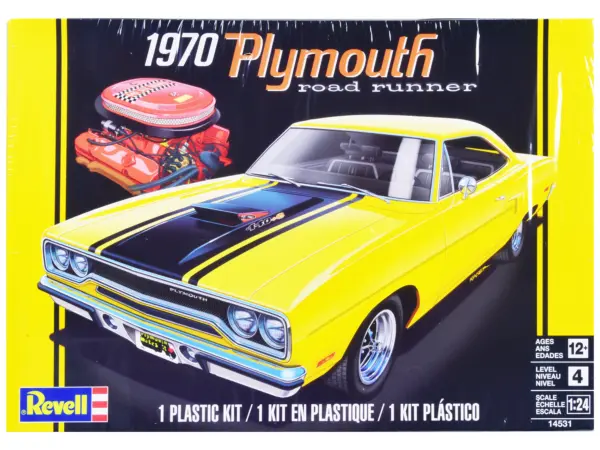 Level 4 Model Kit 1970 Plymouth Road Runner 1/24 Scale Model by Revell #1