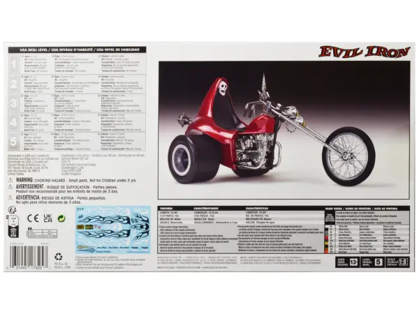 Level 5 Model Kit Evil Iron Custom Chopper Trike 1/8 Scale Model by Revell #5
