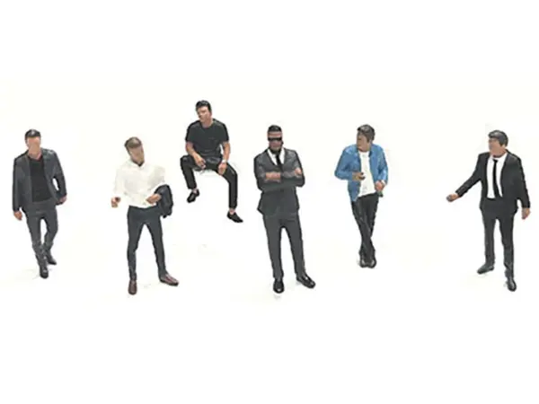 "Gentlemen's Club" 6 piece Diecast Figure Set (6 Figures) Limited Edition to 3600 pieces Worldwide for 1/64 Scale Models by American Diorama #2