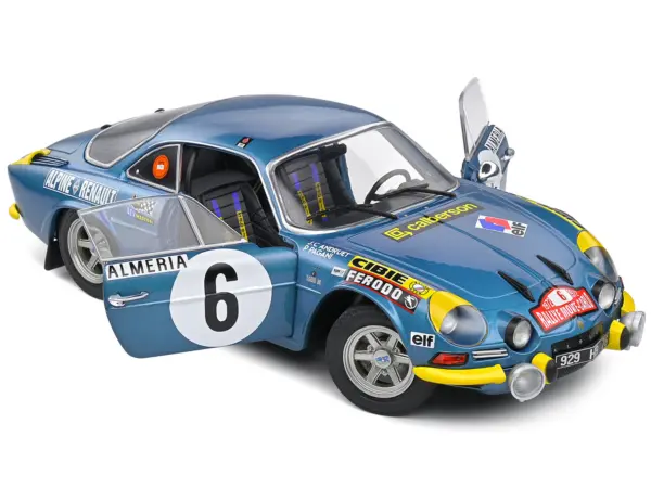 Alpine A110 1600S #6 Jean-Claude Andruet - Pierre Pagani "Rallye Montecarlo" (1972) "Competition" Series 1/18 Diecast Model Car by Solido #2