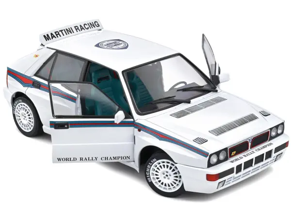 1992 Lancia Delta HF Integrale Evo 1 Martini 6 White with Blue and Red Stripes "World Rally Champion - Martini Racing" 1/18 Diecast Model Car by Solido #2