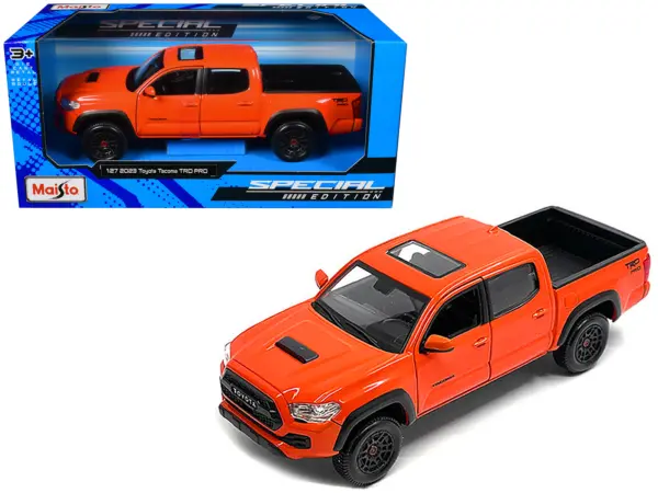 2023 Toyota Tacoma TRD PRO Pickup Truck Solar Octane Orange with Sunroof "Special Edition" Series 1/27 Diecast Model Car by Maisto #1