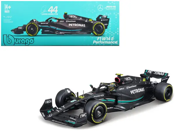 Mercedes-AMG F1 W14 E Performance #44 Lewis Hamilton "Petronas" Formula One F1 "World Championship" (2023) 1/24 Diecast Model Car by Bburago #1