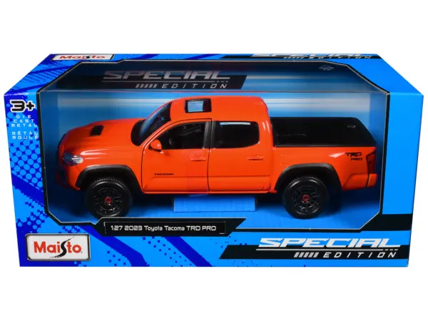 2023 Toyota Tacoma TRD PRO Pickup Truck Solar Octane Orange with Sunroof "Special Edition" Series 1/27 Diecast Model Car by Maisto #3