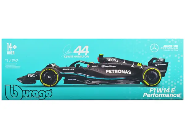 Mercedes-AMG F1 W14 E Performance #44 Lewis Hamilton "Petronas" Formula One F1 "World Championship" (2023) 1/24 Diecast Model Car by Bburago #3
