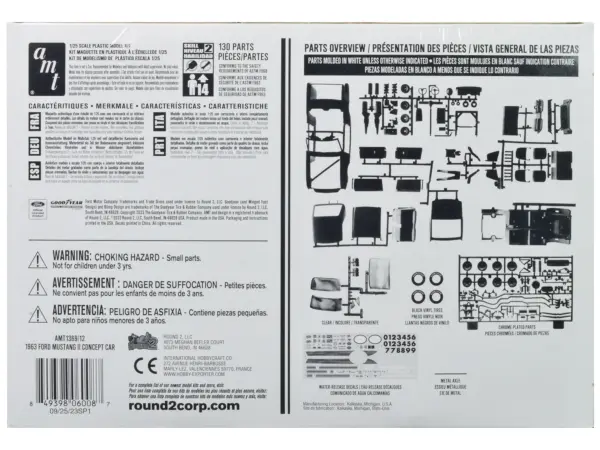 Skill 2 Model Kit 1963 Ford Mustang II Concept Car 1/25 Scale Model by AMT #4