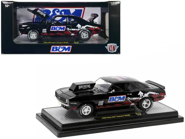 1969 Chevrolet Camaro SS/RS Black "B&M Racing" Limited Edition to 6650 pieces Worldwide 1/24 Diecast Model Car by M2 Machines #1