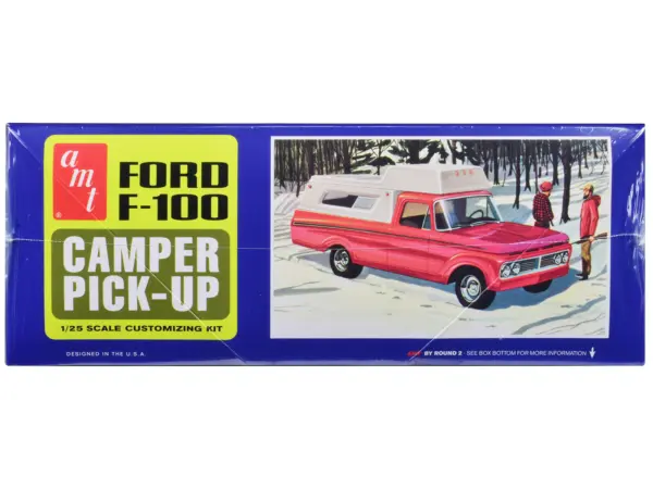 Skill 2 Model Kit 1963 Ford F-100 Camper Pickup Truck 3-in-1 Kit 1/25 Scale Model by AMT #2
