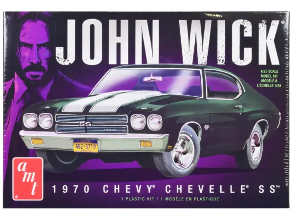 Skill 2 Model Kit 1970 Chevrolet Chevelle SS "John Wick" (2014) Movie 1/25 Scale Model by AMT #1