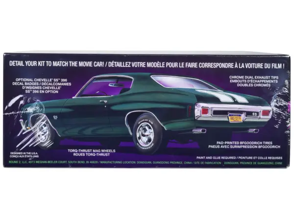Skill 2 Model Kit 1970 Chevrolet Chevelle SS "John Wick" (2014) Movie 1/25 Scale Model by AMT #3