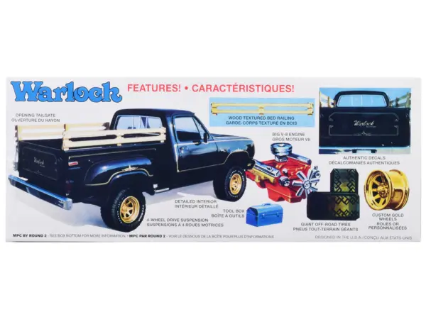 Skill 2 Model Kit 1977 Dodge Warlock Stepside Pickup Truck 1/25 Scale Model by MPC #3