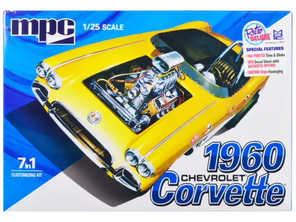 Skill 2 Model Kit 1960 Chevrolet Corvette 7-in-1 Kit 1/25 Scale Model by MPC #1
