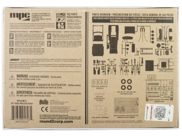 Skill 2 Model Kit 1977 Dodge Warlock Stepside Pickup Truck 1/25 Scale Model by MPC #4