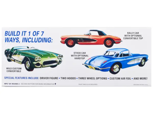 Skill 2 Model Kit 1960 Chevrolet Corvette 7-in-1 Kit 1/25 Scale Model by MPC #2