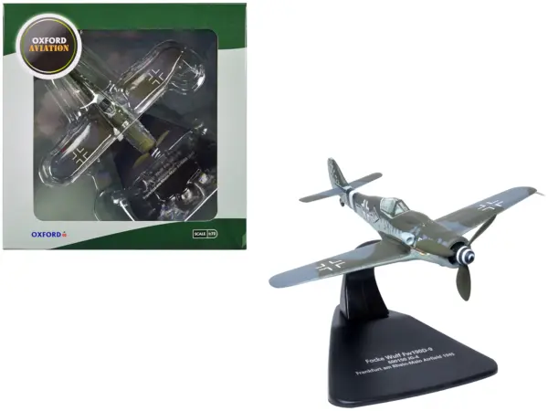 Focke-Wulf Fw190D-9 Fighter Aircraft "600150 JG-4 Frankfurt Rhine-Main Airfield" (1945) German Luftwaffe "Oxford Aviation" 1/72 Diecast Model Airplane by Oxford Diecast #1