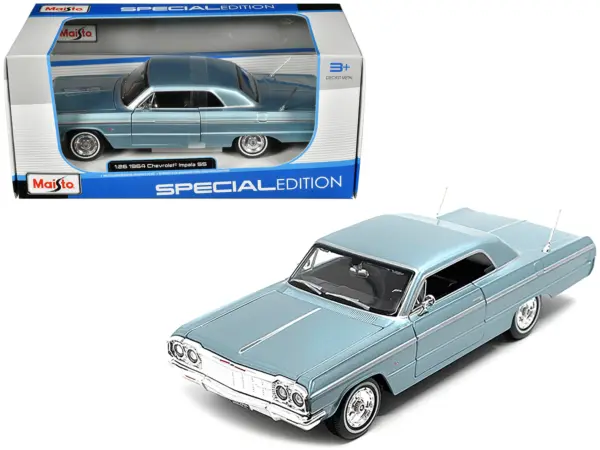1964 Chevrolet Impala SS Blue Metallic "Special Edition" Series 1/26 Diecast Model Car by Maisto #1