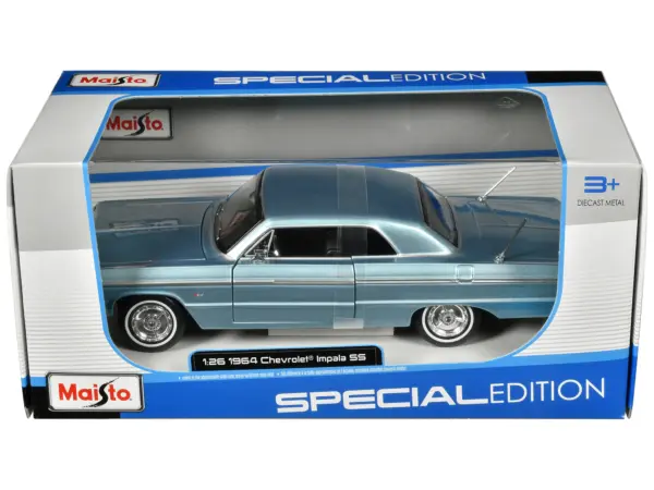 1964 Chevrolet Impala SS Blue Metallic "Special Edition" Series 1/26 Diecast Model Car by Maisto #3