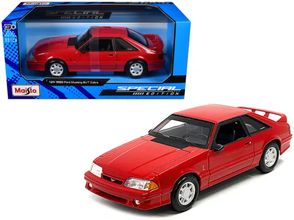 1993 Ford Mustang SVT Cobra Red "Special Edition" Series 1/24 Diecast Model Car by Maisto #1