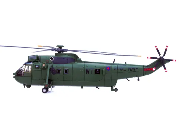 Westland Sea King HC.4 Helicopter "Green Livery 848 Naval Air Squadron Commando Helicopter Force Royal Naval Air Station Yeovilton Somerset" (2009) British Royal Navy 1/72 Diecast Model by Legion #2