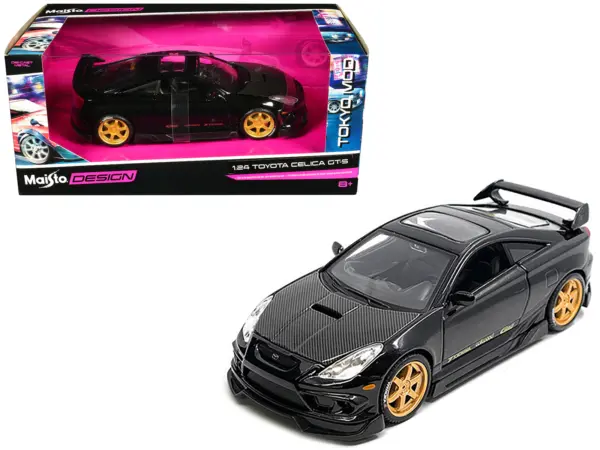 Toyota Celica GT-S Black with Carbon Hood and Sunroof "Maisto Design Tokyo Mod" Series 1/24 Diecast Model Car by Maisto #1