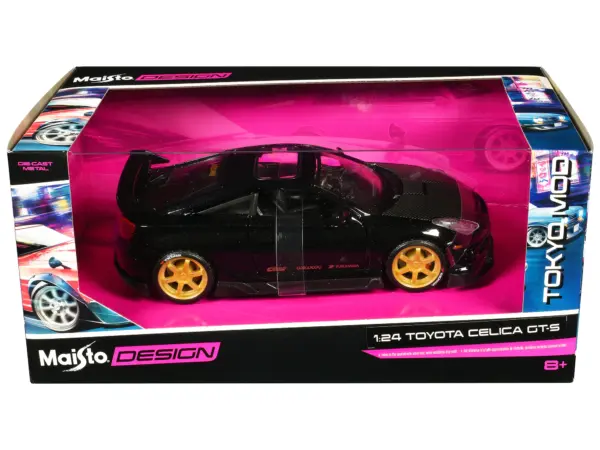 Toyota Celica GT-S Black with Carbon Hood and Sunroof "Maisto Design Tokyo Mod" Series 1/24 Diecast Model Car by Maisto #3