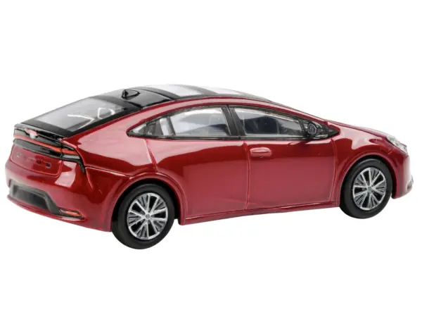 2023 Toyota Prius Supersonic Red Metallic with Black Top and Sun Roof and Sun Roof 1/64 Diecast Model Car by Paragon Models #3