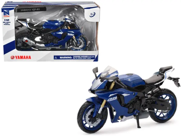 Yamaha YZF-R1 Motorcycle Blue 1/12 Diecast Model by New Ray #1