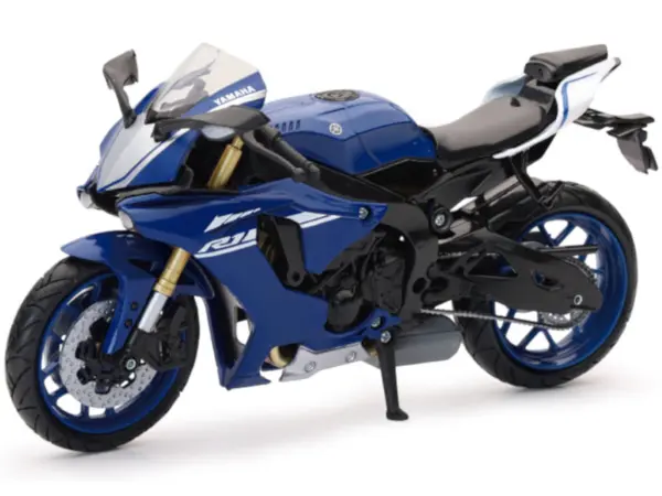 Yamaha YZF-R1 Motorcycle Blue 1/12 Diecast Model by New Ray #2