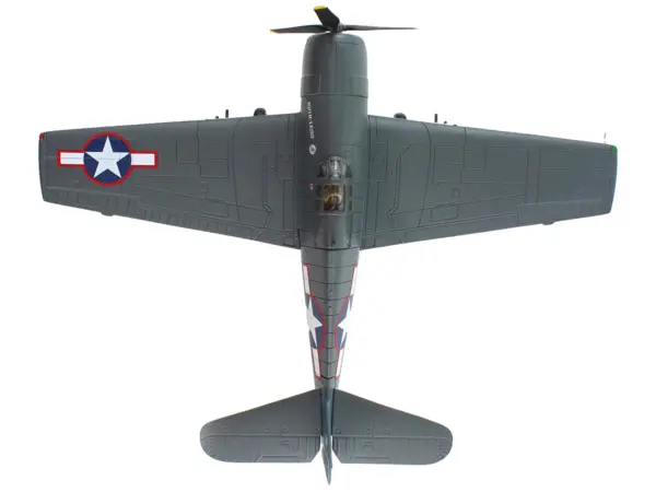 Grumman F6F-3 Hellcat Fighter Aircraft "Ruth-Less Lt. Oscar Chenoweth VF-38 Segi Point Airstrip New Georgia Island" (1943) United States Navy "Air Power Series" 1/72 Diecast Model by Hobby Master #4