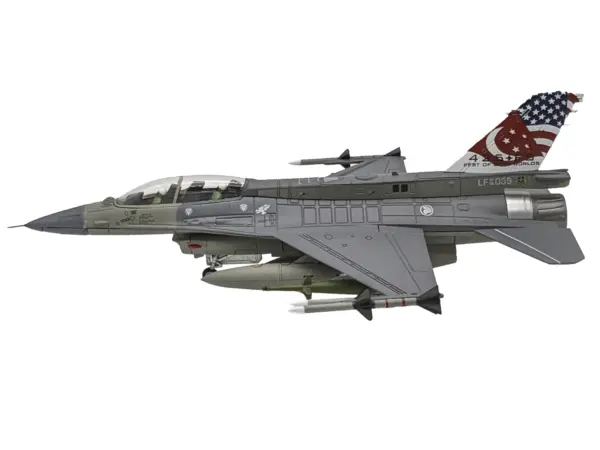General Dynamics F-16D Fighting Falcon Fighter Aircraft "425th Fighter Squadron Best of Both Worlds Peace Carvin II 25th Anniversary Livery 56th Fighter Wing Luke AFB" (2018) United States Air Force 1/72 Diecast Model Airplane #2