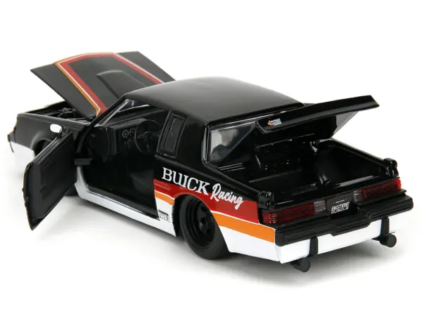 1987 Buick Grand National #7 "Buick Racing" Black and White with Stripes "Bigtime Muscle" Series 1/24 Diecast Model Car by Jada #2