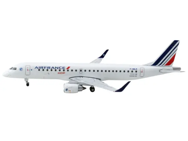 Embraer ERJ-190 Commercial Aircraft "Air France Hop" (F-HBLR) White with Striped Tail 1/400 Diecast Model Airplane by GeminiJets #2