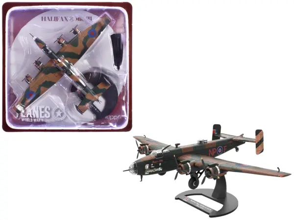 Handley Page Halifax B.MK III Bomber Aircraft "No. 158 Squadron RAF Lissett Yorkshire" Royal Air Force (1944) "Planes of World War II" Series 1/144 Diecast Model Airplane by Luppa #1
