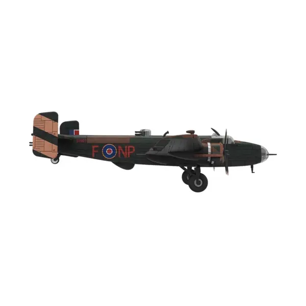 Handley Page Halifax B.MK III Bomber Aircraft "No. 158 Squadron RAF Lissett Yorkshire" Royal Air Force (1944) "Planes of World War II" Series 1/144 Diecast Model Airplane by Luppa #3