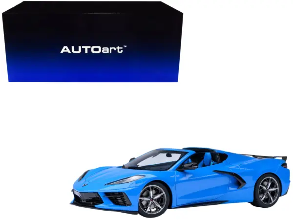 2020 Chevrolet Corvette C8 Stingray Rapid Blue 1/18 Model Car by Autoart #1