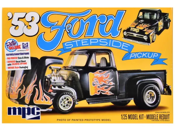 Skill 2 Model Kit 1953 Ford Stepside Pickup Truck 1/25 Scale Model by MPC #1
