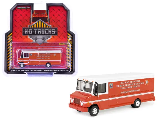 2019 Step Van "Dallas Regional Urban Search & Rescue - Dallas Fire Department Texas" Red with White Top "H.D. Trucks" Series 25 1/64 Diecast Model Car by Greenlight #1
