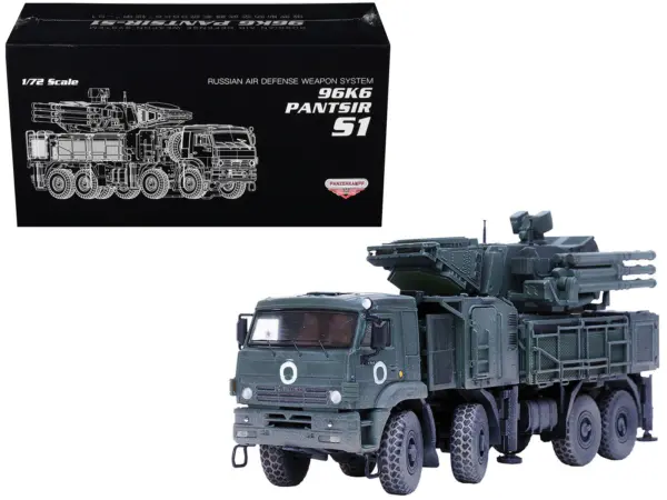 Pantsir S1 96K6 Self-Propelled Air Defense Weapon System "Ukraine War" Russian Army "Armor Premium" Series 1/72 Diecast Model by Panzerkampf #1