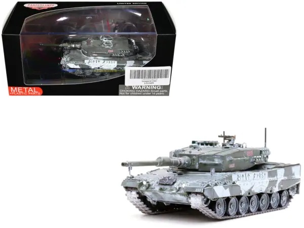 Leopard 2A4 Main Battle Tank with Snorkel "Winter Camouflage" Norwegian Army "Armor Premium" Series 1/72 Diecast Model by Panzerkampf #1