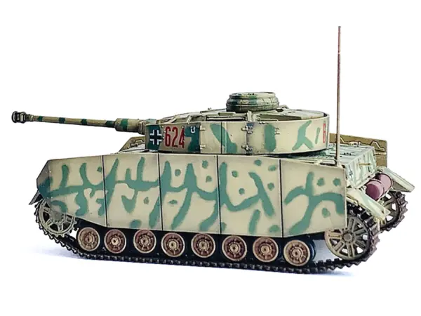 Germany Pz.Kpfw.IV Ausf.H with Schurzen Tank #624 "3.Pz.Div. Ukraine" (1943) "NEO Dragon Armor" Series 1/72 Plastic Model by Dragon Models #2