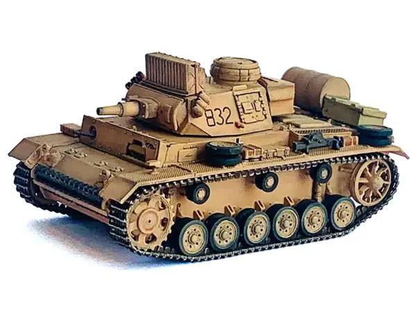 Germany Pz.Kpfw.III Ausf.N DAK Tank #832 "s.Pz.Abt.501 Tunisia" (1942/43) "NEO Dragon Armor" Series 1/72 Plastic Model by Dragon Models #2