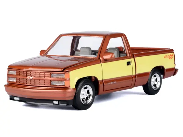 1992 Chevrolet 454 SS Pickup Truck Copper Metallic with Beige Sides "American Classics" Series 1/24 Diecast Model Car by Motormax #2