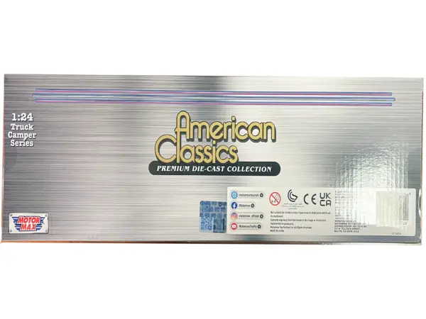 1992 Chevrolet 454 SS Pickup Truck Copper Metallic with Beige Sides with Camper Shell "American Classics" Series 1/24 Diecast Model Car by Motormax #2