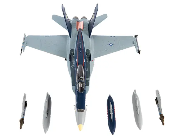 McDonnell Douglas F/A-18C Hornet Aircraft "VFA-34 Blue Blasters USS Carl Vinson Last Cruise" (2018) United States Navy 1/72 Diecast Model by JC Wings #3
