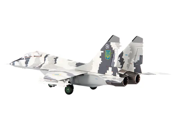 Mikoyan MiG-29UB Fulcrum-B Fighter Aircraft "Vasylkiv Air Base Ukraine" (2021) Ukrainian Air Force 1/72 Diecast Model by JC Wings #3