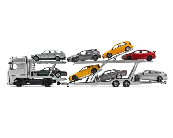 Mercedes-Benz Actros Auto Transporter Black 1/64 Diecast Model by GCD #5