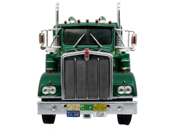 1976 Kenworth W900A Tractor with Dry Goods Trailer Green Metallic with Light Green Graphics "Vintage Heavy Haul Truck Collection" 1/43 Diecast Model by Iconic Replicas #6